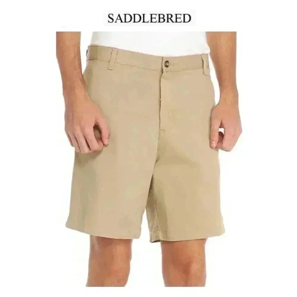 Saddlebred 7in Stretch Twill Khaki Shorts NWOT - Picture 1 of 2